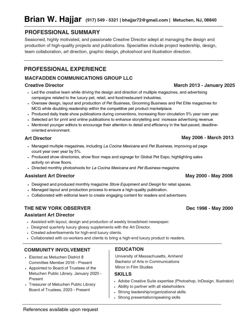 Brian Hajjar bh res 11 19